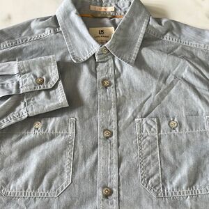 Life Khaki Slim Fit Double Pocket Button Front Shirt Mens M